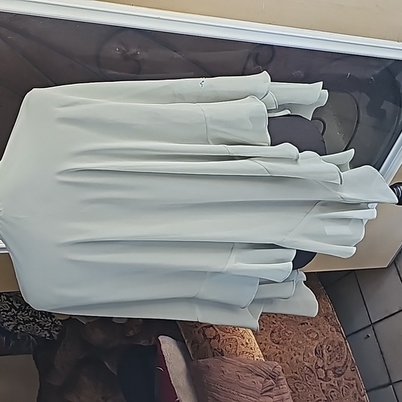 Green beaded dress with cover up - Picture 15 of 16